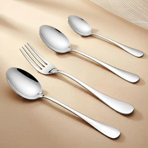 Stainless Steel Cutlery Set Spoon Fork Knife Silverware Tableware Dinner <b>Flatware</b> Set for Home Hotel Restaurant - Product Image 1