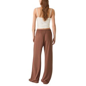 Pantalon de yoga côtelé personnalisé pour femme, taille haute, coupe ample, style cargo, vente en gros OEM ODM - Product Image 4