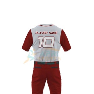 Reasonable Price Breathable V-Neck Button Down Shirts & Pants Sets Breathable Piping Design Team Name Print <b>Baseball</b> Uniforms - Product Image 6