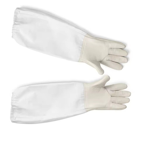 Gants d'apiculture longueur poignet, en coton avec revers en maille, style uni élastique, gants ergonomiques pour l'apiculture - Product Image 2