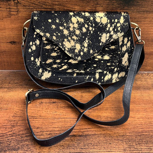 Bolso de Piel Metálica para Mujer, Sling Bag de Piel de Vaca, Estilo Vintage, Hecho a Mano, Estilo Occidental, Estilo Gitano, Novedad - Product Image 3