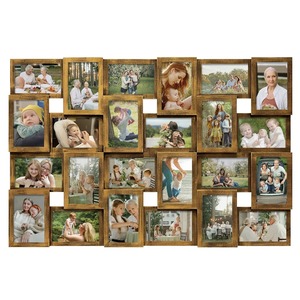 Ensemble de cadres photo rectangulaires en bois rustique pour affichage mural, orientation verticale, durable, collage multi-images - Product Image 3