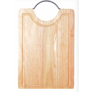 Planche à découper en bois au design attrayant, robuste, avec rainure profonde pour les jus, idéale pour la cuisine - Product Image 4
