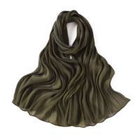 Hijab en crêpe brillant effet soie froissé, léger, séchage rapide, antibactérien, long, pour l'été, style européen, sur mesure, neuf