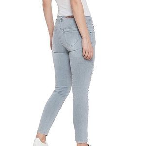Nouveau style – Jean décontracté d'hiver pour femme, idéal pour l'extérieur, qualité supérieure, délavage foncé uni, 100 % coton, à prix abordable - Product Image 4