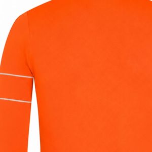Maillot de cyclisme à manches longues orange pour hommes et femmes, respirant, léger, pour le VTT, le cyclisme sur route, vêtements d'entraînement - Product Image 5