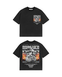 Colección de Camisetas Gráficas Extra Grandes Negras |   Camiseta Don't Give Up Love More Dreamer Streetwear |   Camiseta Personalizada de Corte Cuadrado OEM Privado - Product Image 4