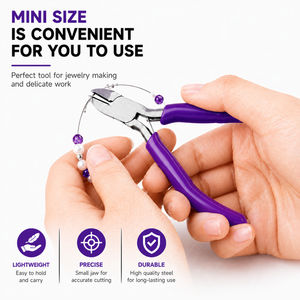 Mini-pinces coupantes à poignée violette, micro-coupe-fils de précision, outil de bijouterie et d'artisanat, cisailles à fil souple, acier durable - Product Image 6