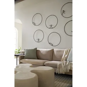Escultura Circular de Metal, Figura Humana Soldada, Arte Decorativo de Pared para Diseño Interior Moderno del Hogar - Product Image 5