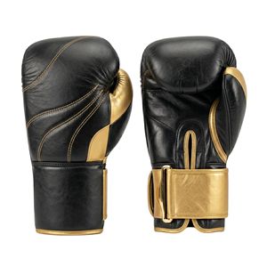 High Quality Blue White Boxing Gloves Professional Training Sparring Lace-Up Reinforced Double Stitching Attached Safety Thumb - Product Image 5