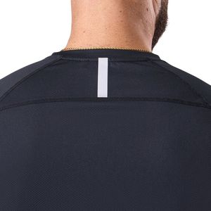 Men’s Black Performance Training T Shirt Crew Neck Short Sleeve <b>Athletic</b> Gym Workout Running Casual Sportswear Activewear Tee - Product Image 3