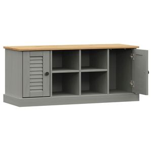 Scarpiera "x 13.8" x 17.7 "panca scarpe in legno massello 41.7 legno grigio VIGO - Product Image 5