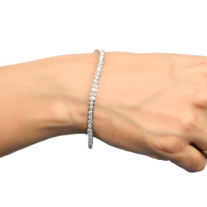 Wholesale DEF Color VS VVS Clarity 10K 14K 18K <b>Solid</b> <b>Gold</b> Round Cut Lab Grown Diamond Tennis Wedding Bracelet IGI Certificate - Product Image 3