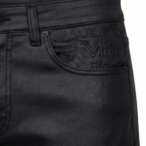 Mens <b>Black</b> Urban Leather Cargo Hip Hop Street Fashion Premium Design Maluza Industries Shorts - Product Image 5