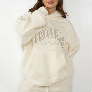 Sudadera con Capucha y Pantalones Cortos Personalizados para Mujer, Térmicos, Gruesos, 500 GSM 350 GSM, de Poliéster/Algodón, con Forro Polar, Bordados, Talla Grande - Product Image 6