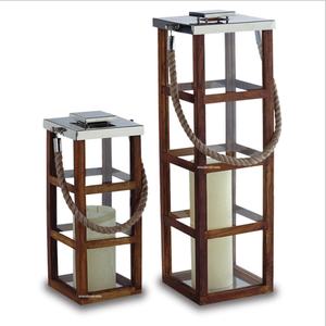 Support de bougie en fer artisanal de style français, durable, écologique, porte-bougie pilier, lanterne naturelle, maison, Ramadan, Noël, mariages - Product Image 1