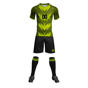 Men Soccer Uniform Set Red Black Geometric Print Sublimated Jersey Shorts <b>Socks</b> All Seasons <b>Moisture</b> Wicking Athletic Fit - Product Image 5