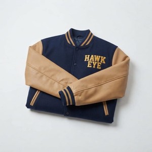 Chaqueta Varsity de Lana Extra Grande para Hombre, Estilo Urbano, Marca Hawk Eye Sports, con Botones, Talla Grande, Secado Rápido, Relleno de Algodón - Product Image 6