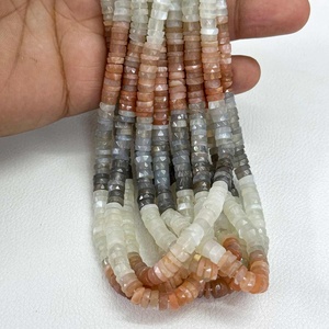 6mm 7mm Natural Multi Moonstone Heishi neumático cuentas facetadas nueva llegada joyería cuentas de piedra semipreciosa al por mayor del proveedor - Product Image 3