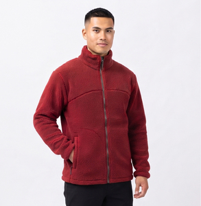 Winter Warm Polar <b>Fleece</b> <b>Jacket</b> Men's Loose Fit Outdoor Windproof Sherpa 340gsm <b>Thick</b> OEM Service - Product Image 1