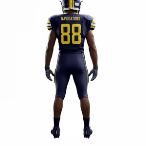 Uniformes de Fútbol Americano Unisex Hechos a Medida de Alta Calidad OEM, Tallas Grandes, 100% Poliéster Transpirable con Impresión por Sublimación - Product Image 2