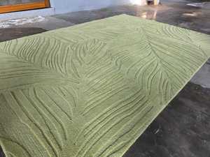 Hand Tufted light green Wool Rug square Shape Solid Color High Pile Non-Slip Pet Friendly Modern Minimalist Designer Area <b>Carpet</b> - Product Image 1