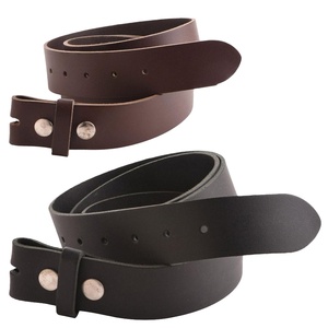 Cinturones de Cuero Genuino de 1.5 40mm, Correas de Cuero Suave, Cinturones Personalizados OEM para Hombre, Cinturones de Cuero Genuino de Fábrica en Negro y Rojo - Product Image 1