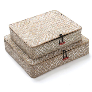 Wholesale natural seagrass jewellery boxes best price storage organizer box worldwide shipping - Product Image 4