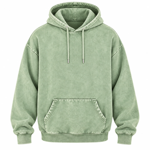 Sudadera con Capucha Oversize Unisex Lavada de Felpa Francesa 100% Algodón, Casual, con Bolsillo y Parche Bordado Personalizado, para Invierno - Product Image 5
