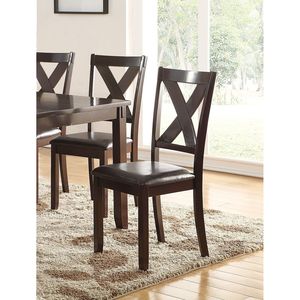 Set di Mobili per Sala da Pranzo Moderno e Casual in 6 Pezzi, Finitura Espresso, Include Tavolo da Pranzo, 4 Sedie Laterali, Panca in Legno di Gomma e Betulla Impiallacciata - Product Image 5