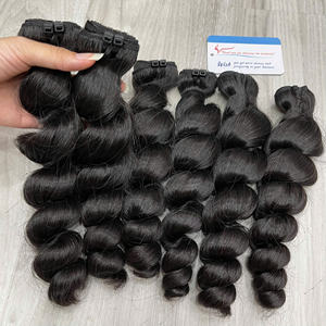 Extensiones de Cabello Natural Negro de Primera Calidad, Súper Doblemente Tramado, Mechones Vietnamitas, Ondas Sueltas, Procesadas al Vapor, Sin Enredos - Product Image 5