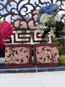 New Arrival Hand-Tooled Leather Wallet for Men Luxury Vintage Fold Closure Short Premium Gift for Men Daily use <b>Purse</b> - Product Image 3