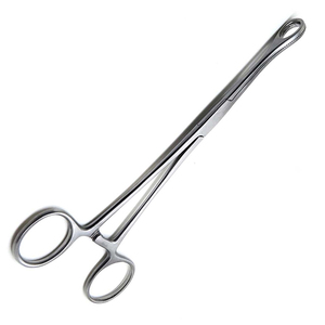 Pinzas de Acero Inoxidable para Esponjas, 10.5 Pulgadas, Puntas Rectas, Instrumento Quirúrgico para Aplicación de Apósitos, Uso Médico y Hospitalario - Product Image 1