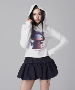 Sudadera con Capucha Estampada con Dibujos Animados Estilo Americano Vintage para Mujer, Suministro ODM, Transpirable, Corte Ajustado, Manga Larga, Primavera/Otoño/Invierno - Product Image 5