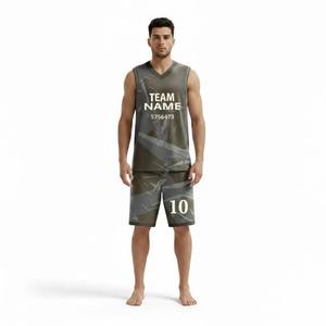 Ensemble de vêtements de sport respirants personnalisés, tenue d'équipe de basketball, maillot à séchage rapide, shorts respirants, prix de gros, uniforme de basketball - Product Image 3