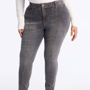 Pantalones Vaqueros de Mezclilla para Mujer, Estilo Moderno, Holgados y Ajustables, Color Negro, Cantidad Personalizada, Pantalones de Algodón - Product Image 3