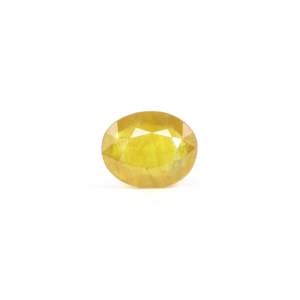 4.05 Carat Oval Cut Yellow Sapphire Loose Gemstone for Fine Jewelry - Product Image 1