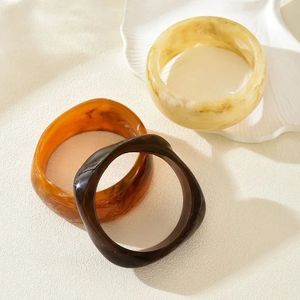 กำไลเรซิ่นใสพร้อมเกล็ดทองฝังเครื่องประดับทำมือสุดหรูสำหรับผู้หญิงเครื่องประดับแฟชั่นที่หรูหรามีสไตล์ - Product Image 2