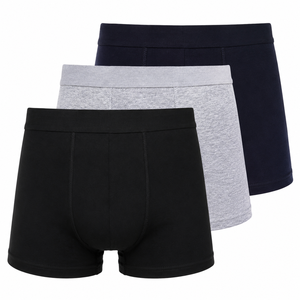 Premium Men's Spandex Mid-Rise Knitted <b>Boxer</b> <b>Shorts</b> with Quick Dry Feature and Waist Logo - Product Image 1