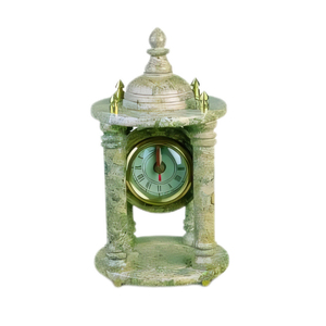 Vintage Inspired Onyx And Marble <b>Clock</b> Elegant Onyx And Marble <b>Clock</b> For Luxury Interior Decoration And <b>Table</b> Styling - Product Image 6