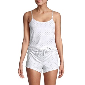 Women's Thermal 100% Silk Sleepwear Knit Short Sleeve <b>Spaghetti</b> Strap Nightgown Set Velour Fabric Customizable Sizes Wholesale - Product Image 1