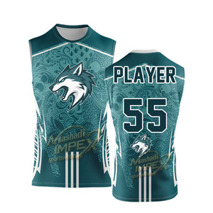 Maillot de volley-ball sublimé Mashadi IMPEX Wolf Team, unisexe, évacuation de l'humidité, polyester 320g, adulte, toutes saisons - Product Image 4