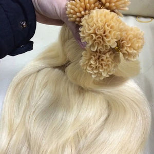 CDYHAIRVN Extensiones de Cabello Humano Natural Liso Extremo 613 con Puntas de Queratina I U V K, No Remy, Aptas para Decoloración, Color Personalizado, Directo de Fábrica - Product Image 1