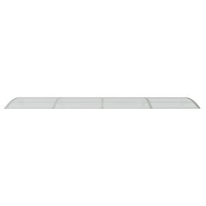 Toldo de policarbonato gris duradero de 157.5 x 39.4 pulgadas para puerta de entrada frontal - Product Image 3