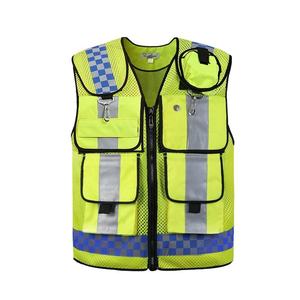 High Visibility Safety Vest with Reflective Stripes Multiple Pockets Polyester Material CE Certified for Workwear Use - Product Image 2