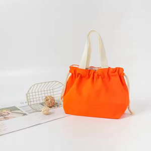 Sac à main en toile de coton personnalisé avec cordon de serrage, sac de rangement pour le déjeuner, sac de shopping - Product Image 4