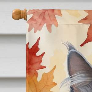 Nebelung Grand Porche Manches Pôle Décoratif Cour Bannière Oeuvre Multicolore Automne Feuilles Maison Drapeau Tenture Murale Polyester-Chat - Product Image 3