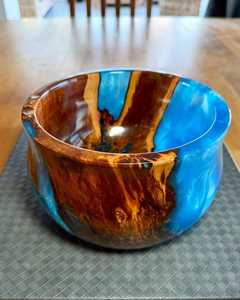 HANDMADE <b>DECOR</b> NATURAL WOODEN RESIN SALAD BOWL <b>LID</b> Polished Durable Lightweight High Quality Eco Friendly Food Serving - Product Image 1