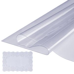 Copertura Protettiva Trasparente in PVC per Tavolo 90x180 cm, Spessore 1,5 mm, Impermeabile, Protezione per Mobili - Product Image 6