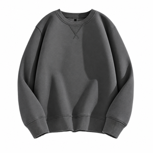 Pullover Sweatshirt Low MOQ <b>Mens</b> <b>Tops</b> Outdoor Side Zipper OEM ODM Regular Fit Split Hem Blank <b>Henley</b> Collar Sherpa Sweatshirt - Product Image 1